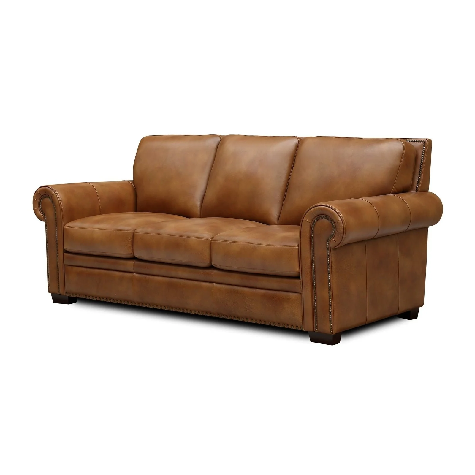 GTR Toulouse Brown Leather Sofa