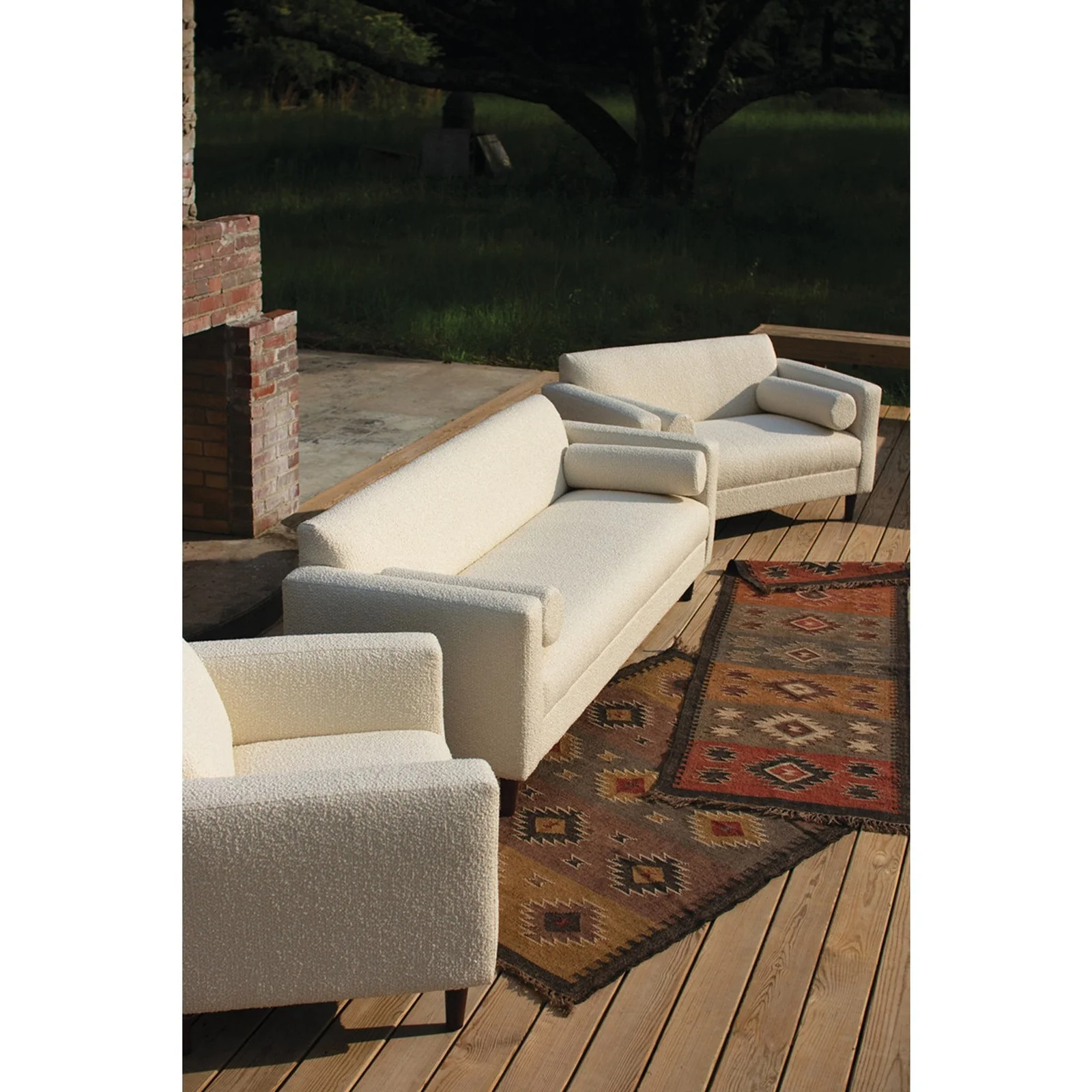 Kalalou Pearl Boucle Sofa - Image 4