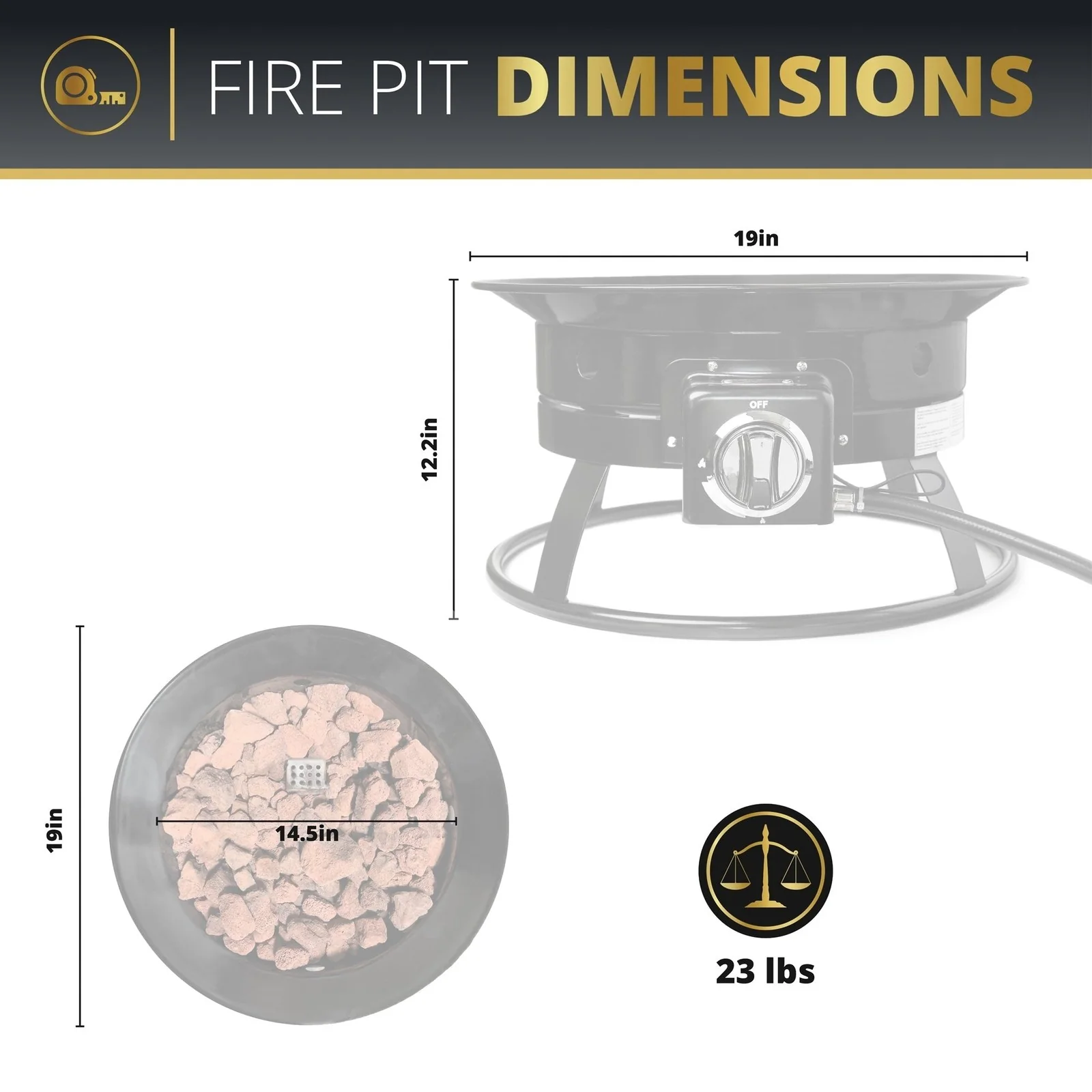 Kinger Home Apollo 20" Outdoor Portable Fire Pit for Travel - Image 8