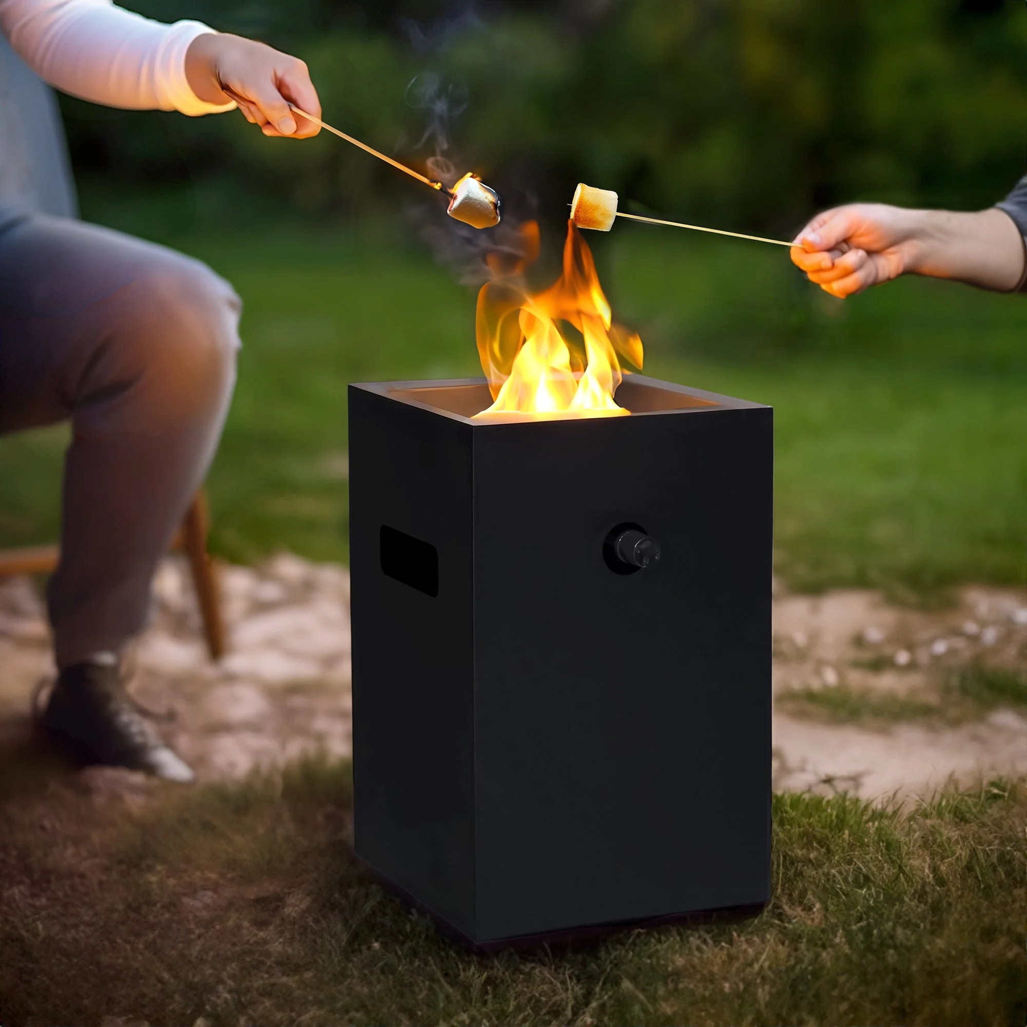 Kinger Home Leo 10" Outdoor Portable Fire Pit Grill and Stove for Patio or Travel
