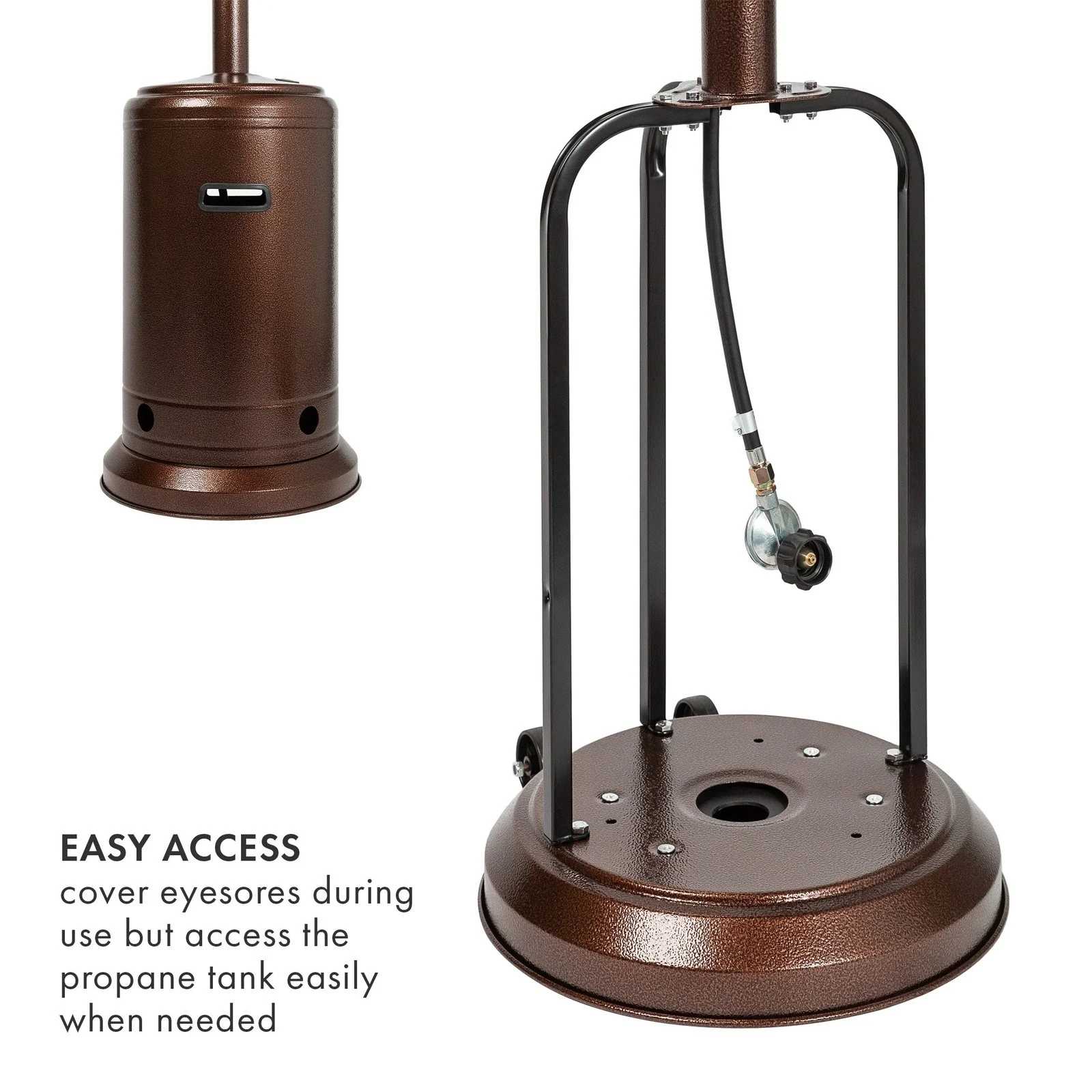 Kinger Home Umbrella Outdoor Propane Patio Heater, Bronze - Image 5