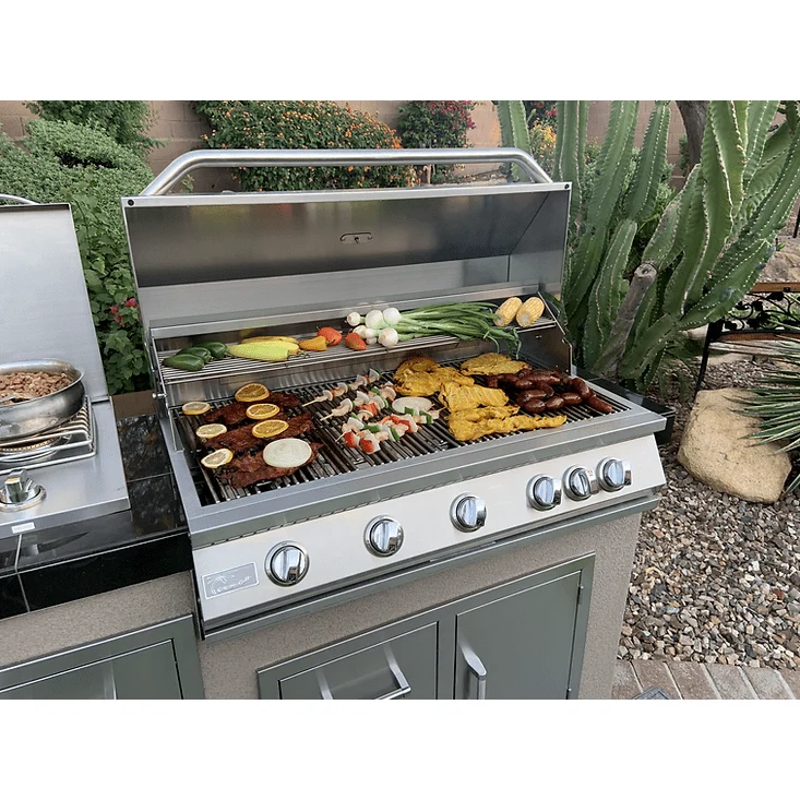 Kokomo Teppanyaki, Griddle, Built-In BBQ Grill with Side Burner, Storage Drawers 7'6" - Image 6