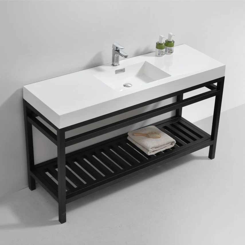 KubeBath Cisco 60" Stainless Steel Console with Acrylic Sink - Image 8