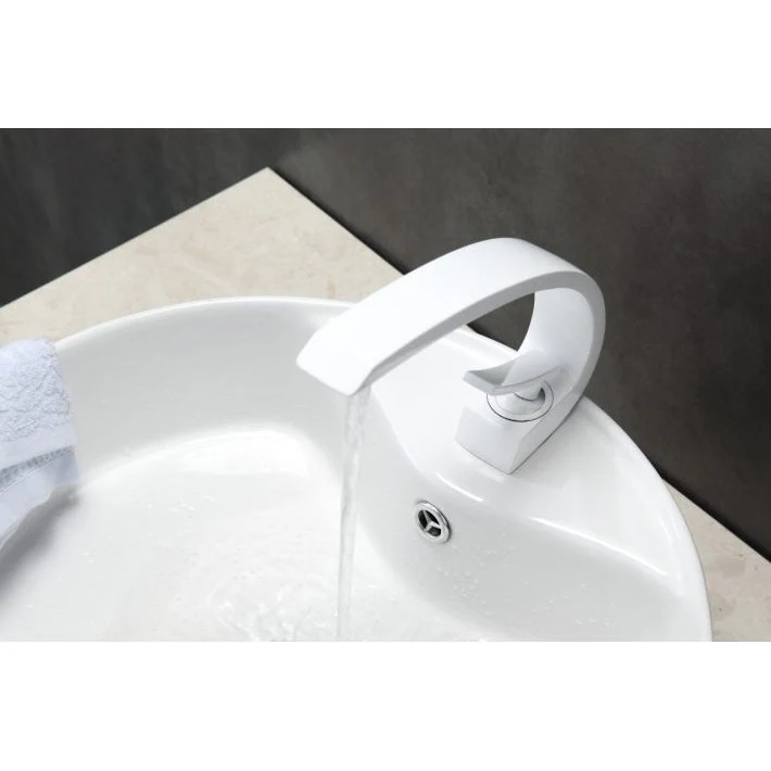 KubeBath Aqua Arcco Chrome Single Lever Modern Bathroom Vanity Faucet - Image 3