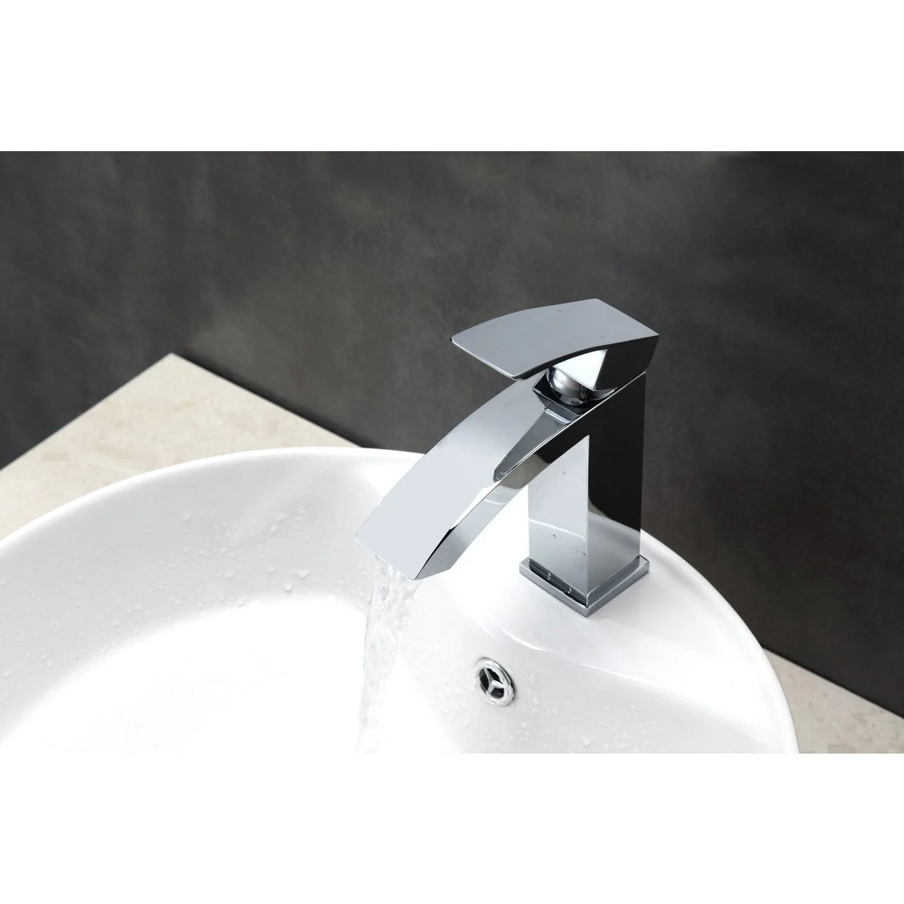KubeBath Aqua Balzo Chrome Single Lever Wide Spread Bathroom Vanity Faucet - Image 3