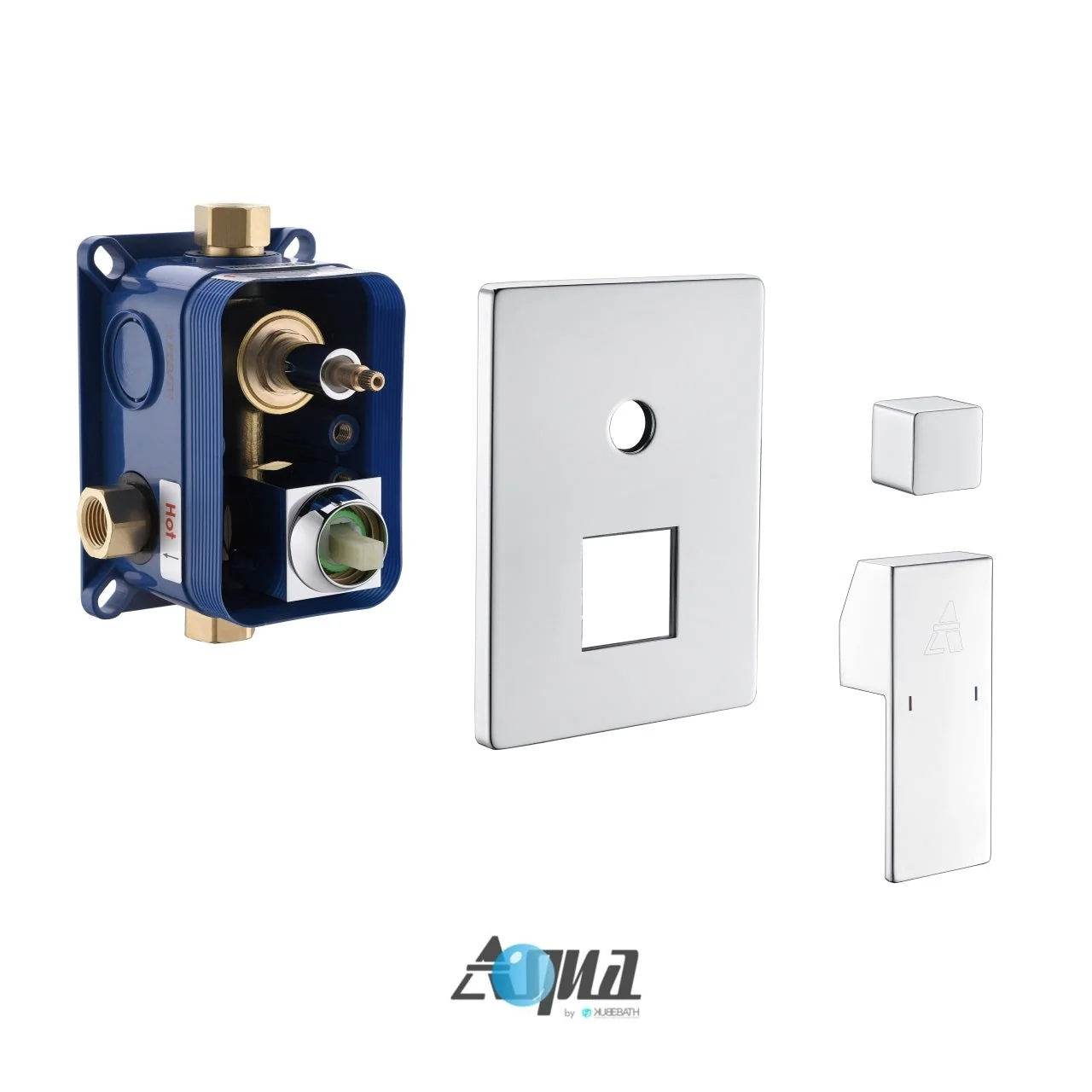 KubeBath Aqua Piazza Rough-In Valve With Cover Plate, Handle and Diverter - Image 10