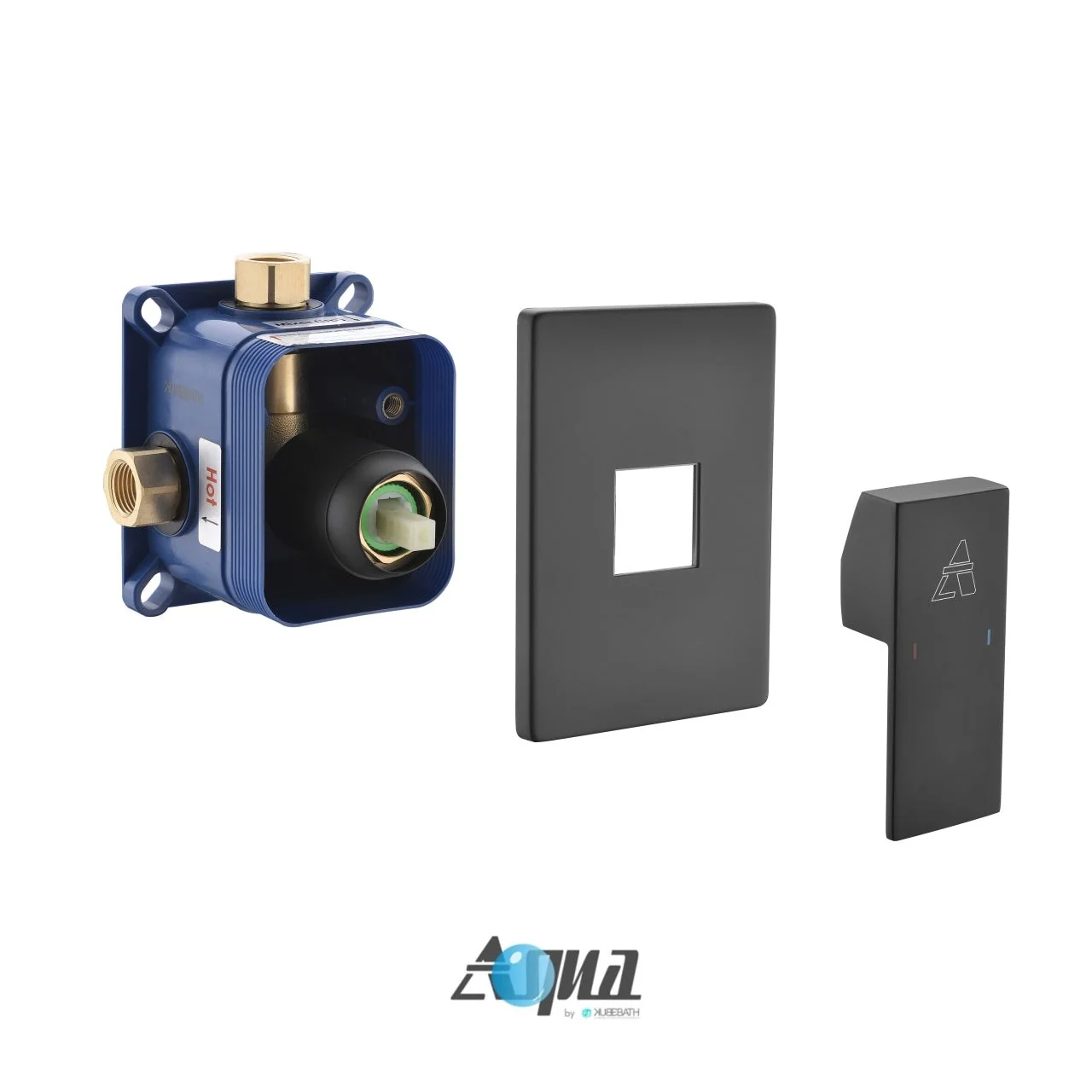 KubeBath Aqua Piazza Rough-In Valve With Cover Plate, Handle and Diverter - Image 4
