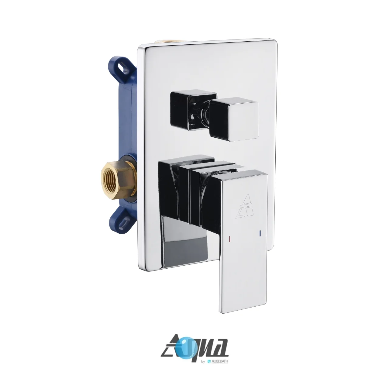 KubeBath Aqua Piazza Rough-In Valve With Cover Plate, Handle and Diverter - Image 5