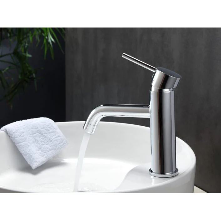 KubeBath Aqua Rondo Chrome Single Hole Mount Bathroom Vanity Faucet - Image 2