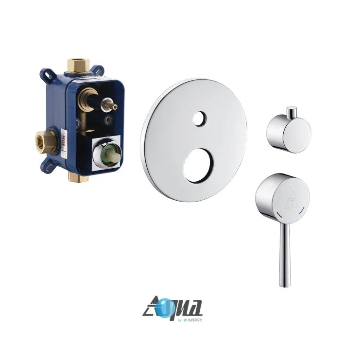 KubeBath Aqua Rondo Shower Set With Ceiling Mount and Rain Shower Head - Image 11