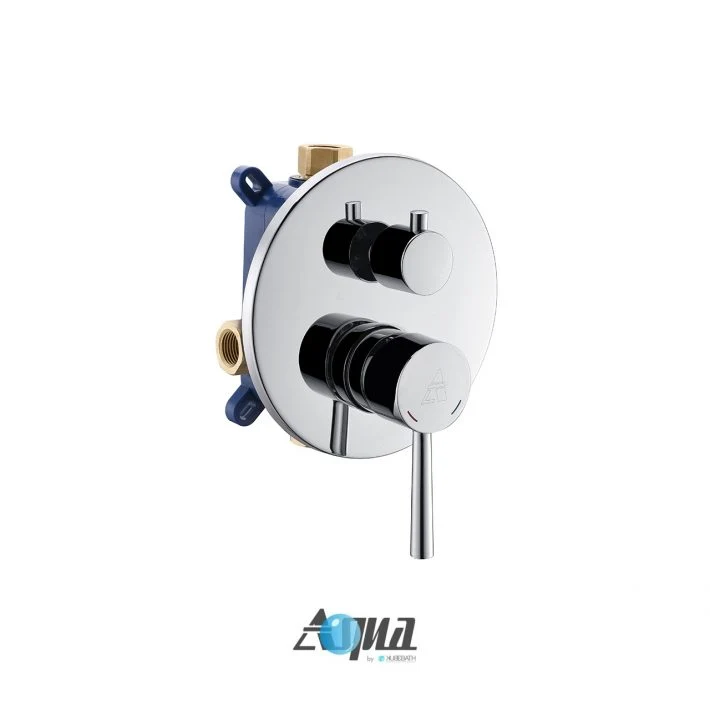 KubeBath Aqua Rondo Shower Set With Ceiling Mount and Rain Shower Head - Image 5