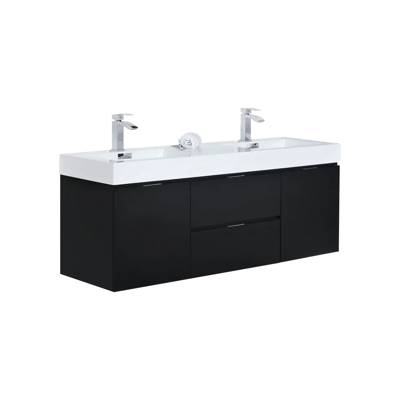KubeBath Bliss 60" Free Standing Modern Bathroom Vanity - Image 32