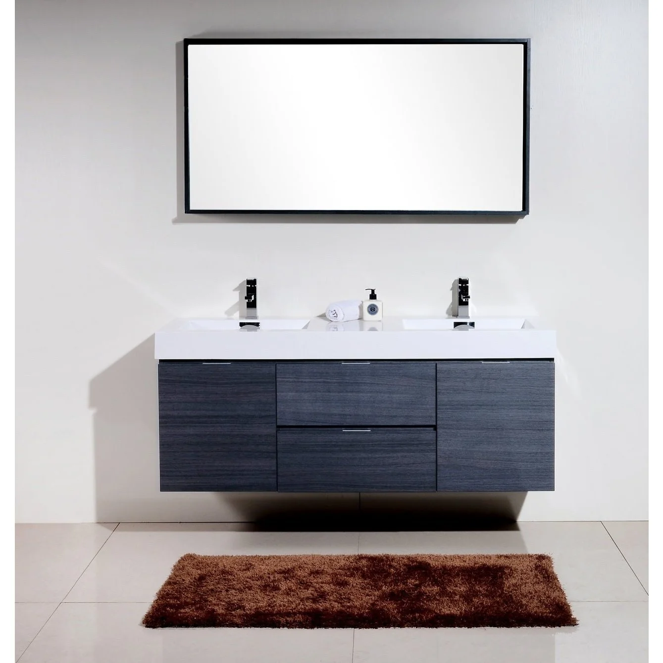KubeBath Bliss 60" Free Standing Modern Bathroom Vanity - Image 41