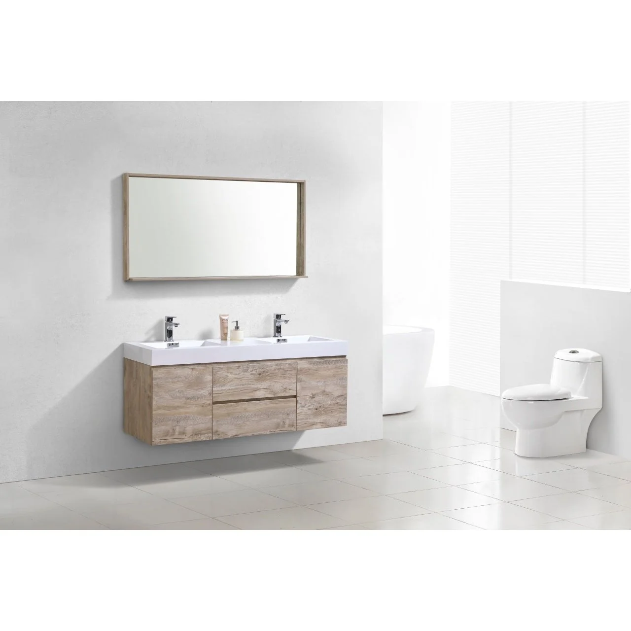 KubeBath Bliss 60" Free Standing Modern Bathroom Vanity - Image 48