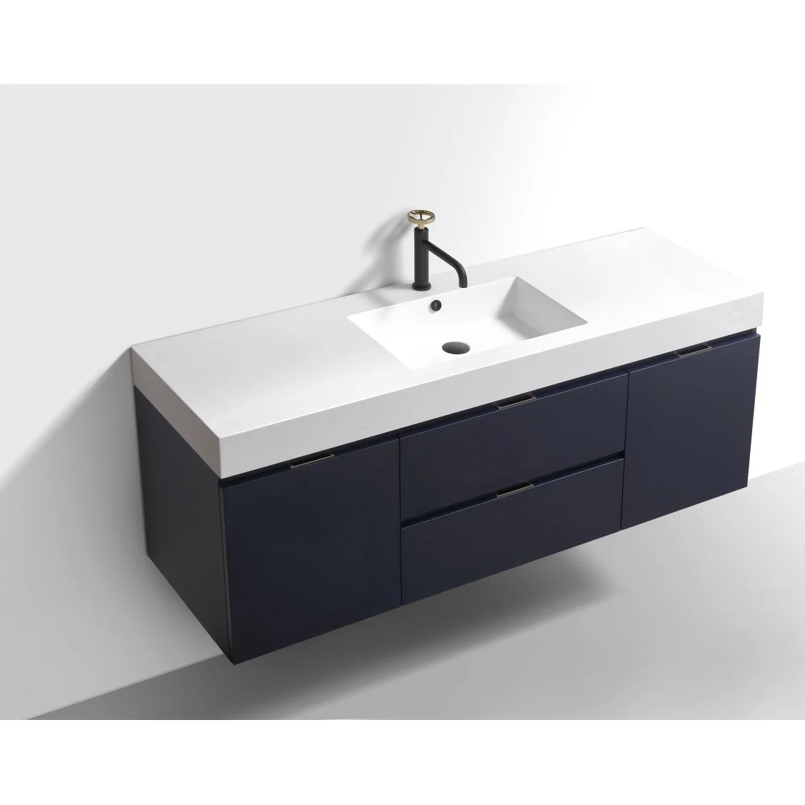KubeBath Bliss 60" Wall Mount Modern Bathroom Vanity - Image 28
