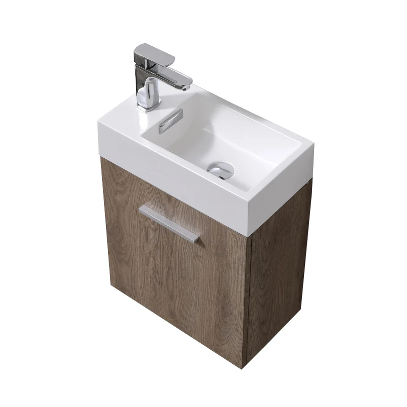 KubeBath Bliss Butternut Wall Mount Modern Bathroom Vanity - Image 5