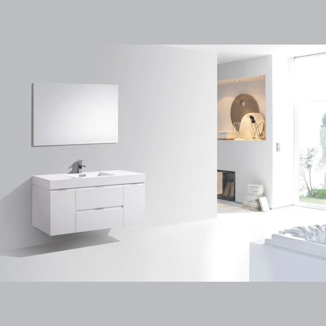 KubeBath Bliss Wall Mount Modern Bathroom Vanity - Image 126