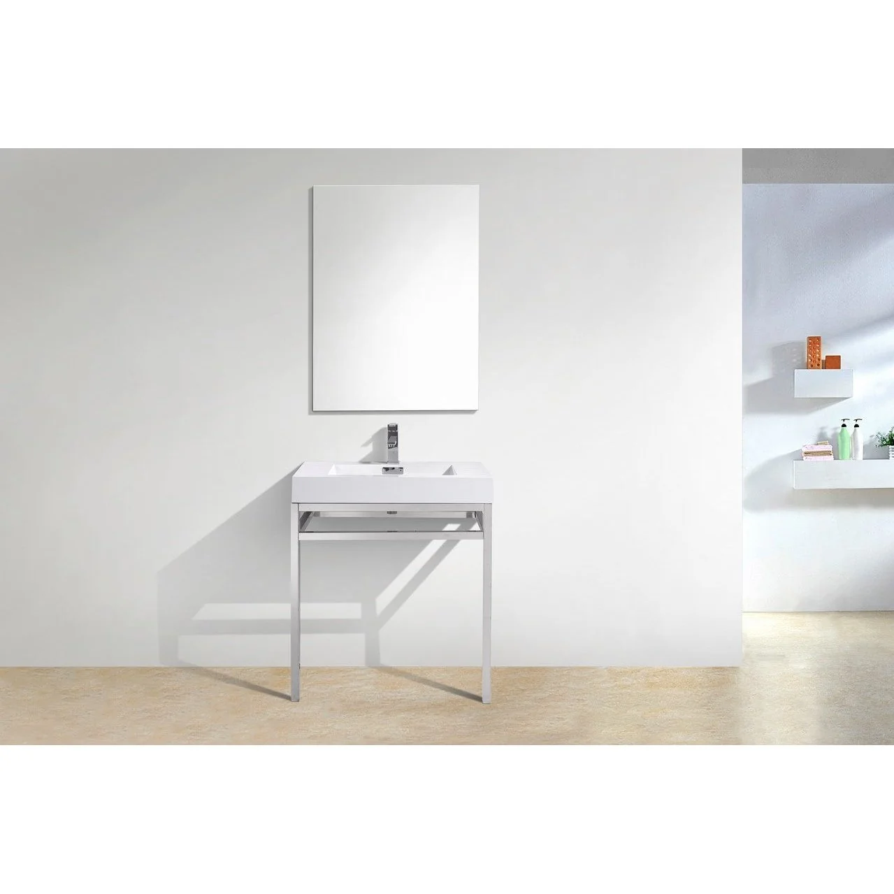 KubeBath Cisco Stainless Steel Console with Acrylic Sink - Image 12