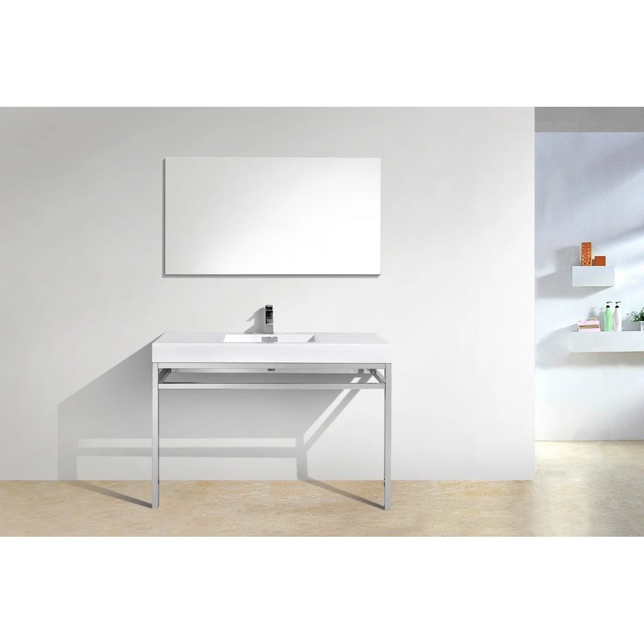 KubeBath Cisco Stainless Steel Console with Acrylic Sink - Image 17