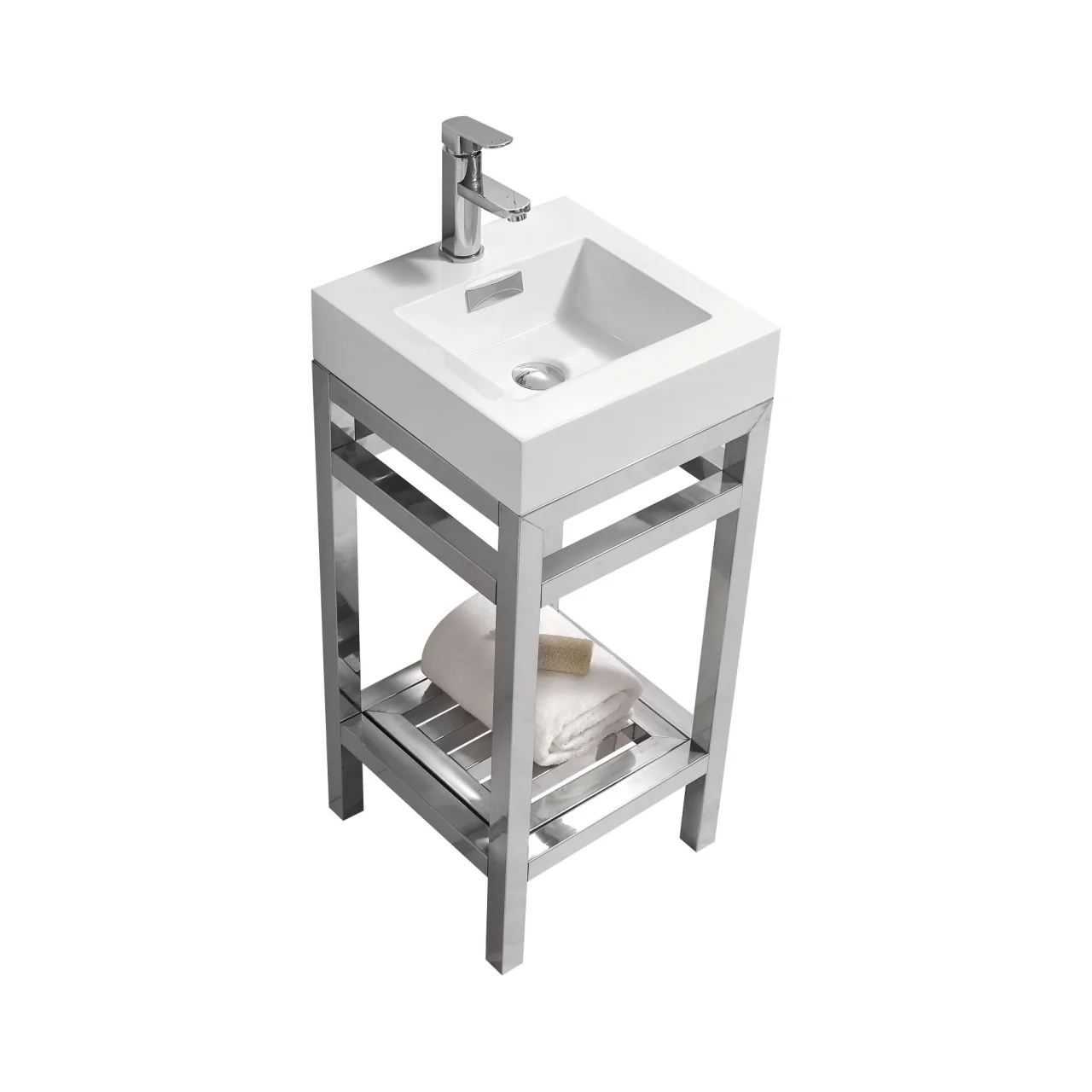 KubeBath Cisco Stainless Steel Console with Acrylic Sink - Image 20