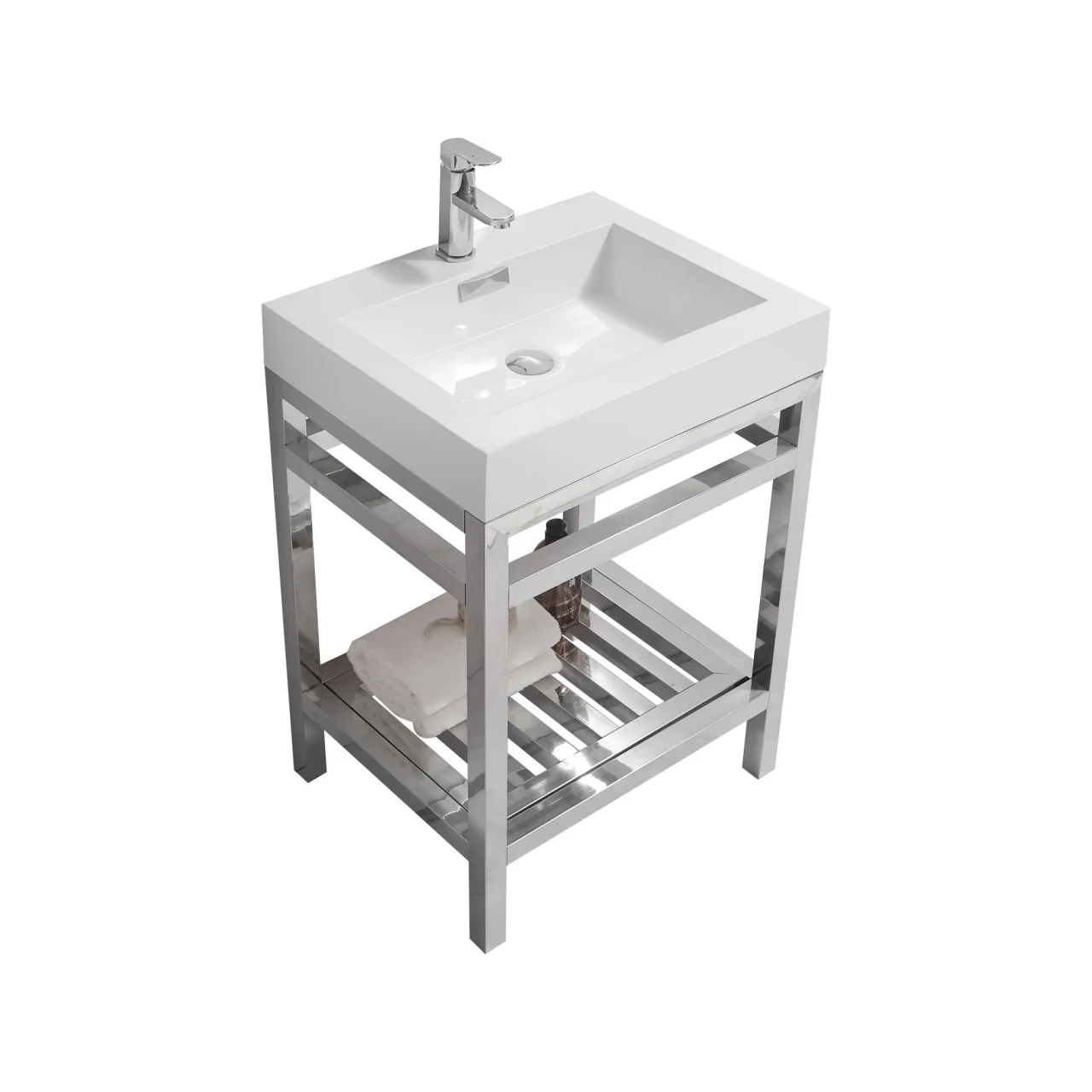 KubeBath Cisco Stainless Steel Console with Acrylic Sink - Image 27