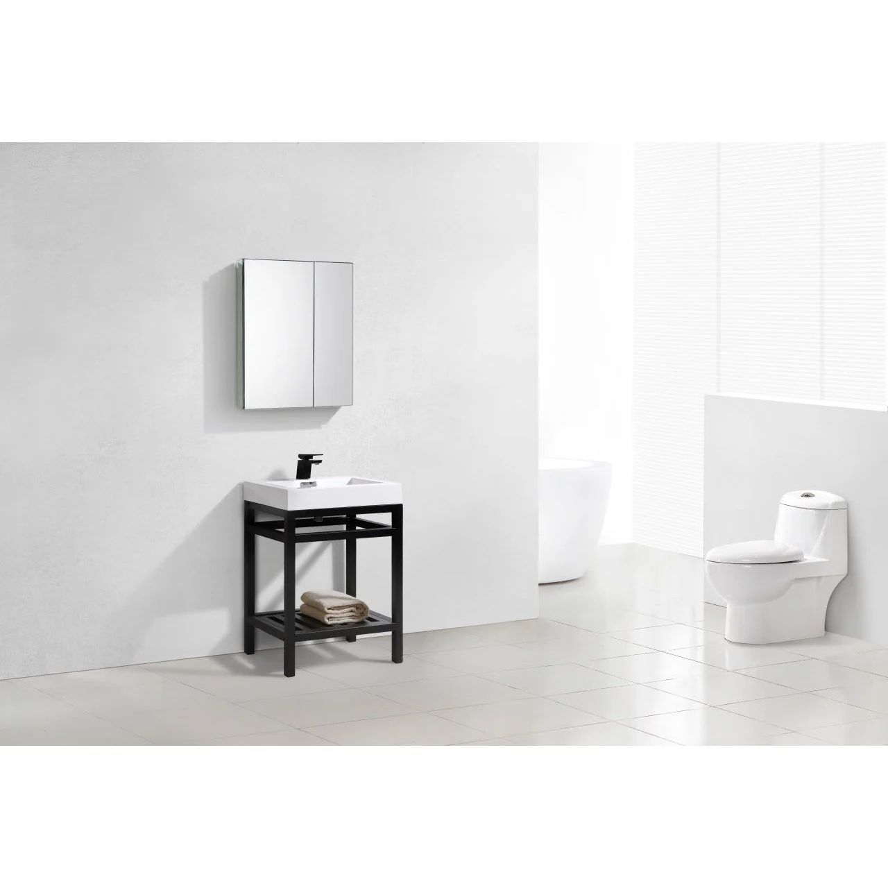 KubeBath Cisco Stainless Steel Console with Acrylic Sink - Image 34