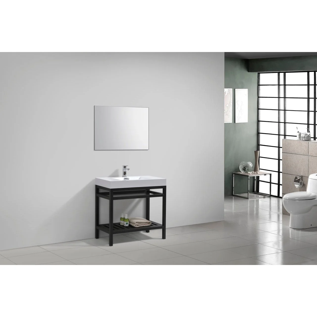 KubeBath Cisco Stainless Steel Console with Acrylic Sink - Image 47