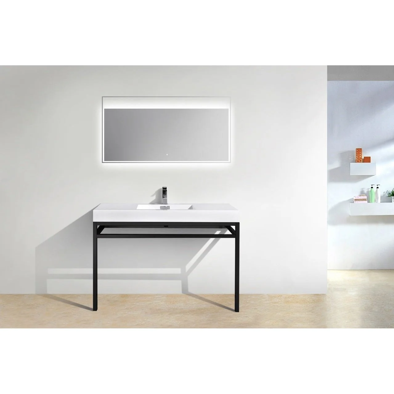 KubeBath Cisco Stainless Steel Console with Acrylic Sink - Image 8
