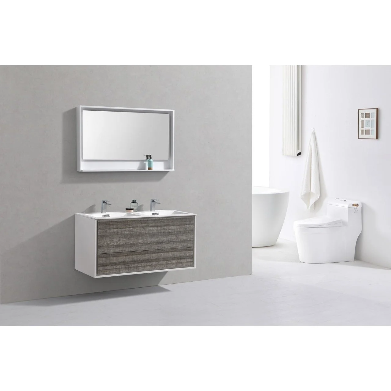 KubeBath DeLusso 48" Wall Mount Modern Bathroom Vanity - Image 33