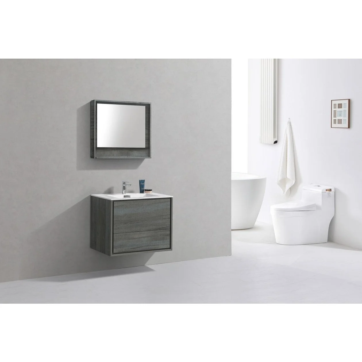 KubeBath DeLusso Wall Mount Modern Bathroom Vanity - Image 23