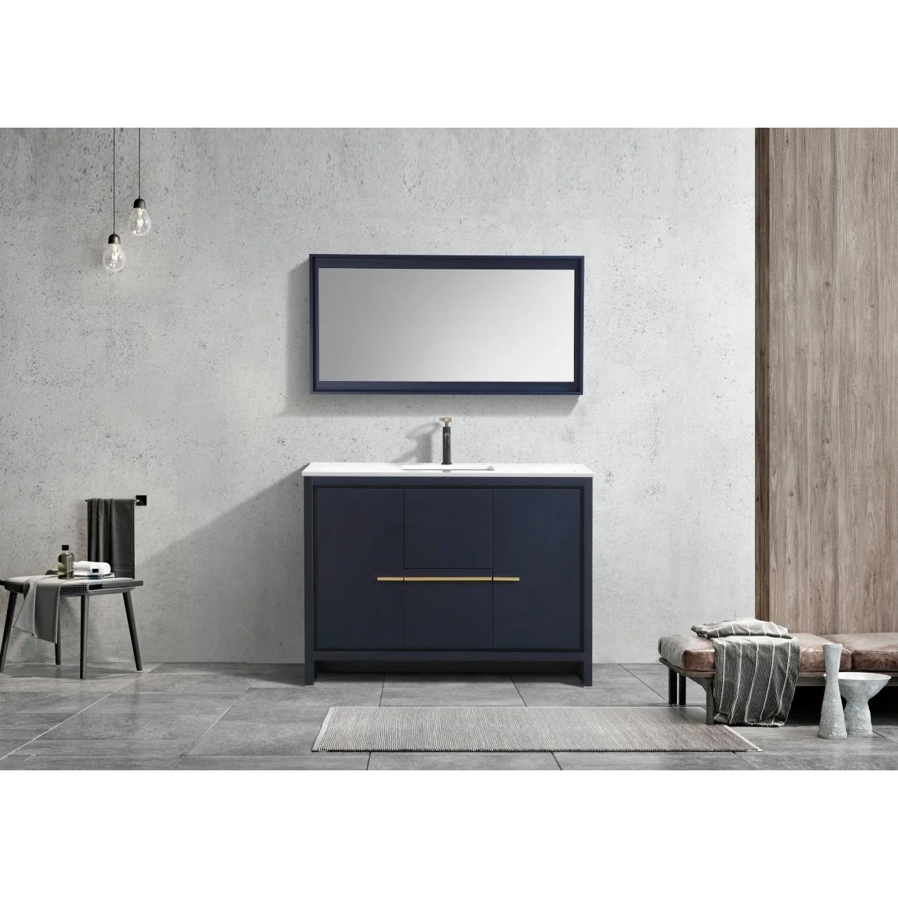 KubeBath Dolce 48" Modern Bathroom Vanity with White Quartz Counter-Top - Image 13