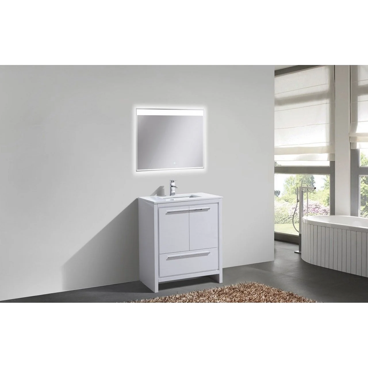 KubeBath Dolce Modern Bathroom Vanity with White Quartz Counter-Top - Image 19