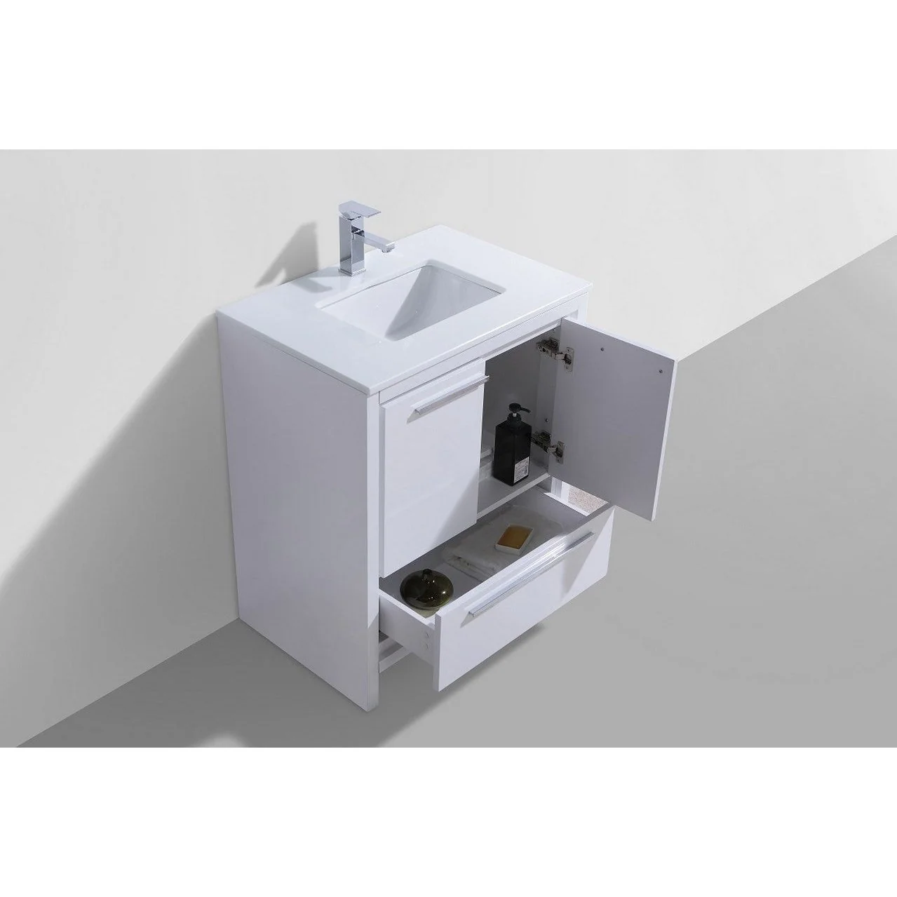 KubeBath Dolce Modern Bathroom Vanity with White Quartz Counter-Top - Image 22