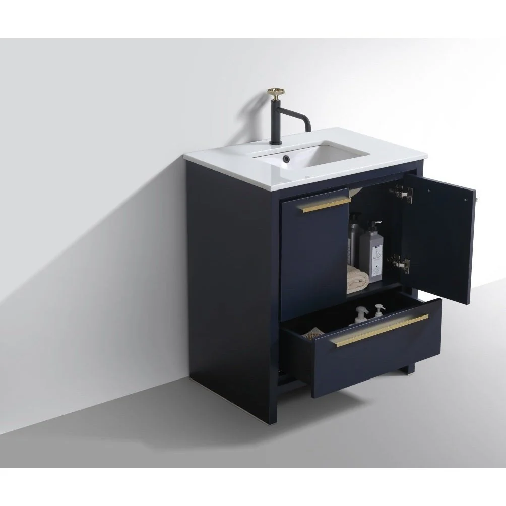 KubeBath Dolce Modern Bathroom Vanity with White Quartz Counter-Top - Image 36