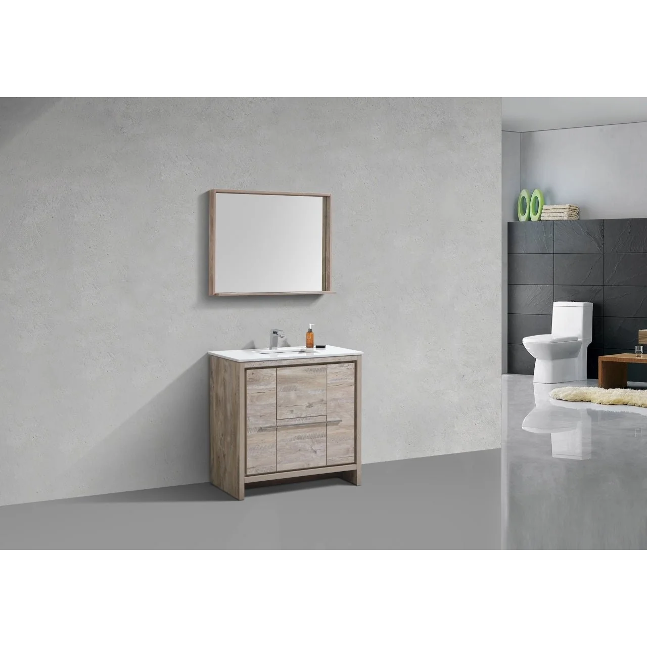 KubeBath Dolce Modern Bathroom Vanity with White Quartz Counter-Top - Image 45