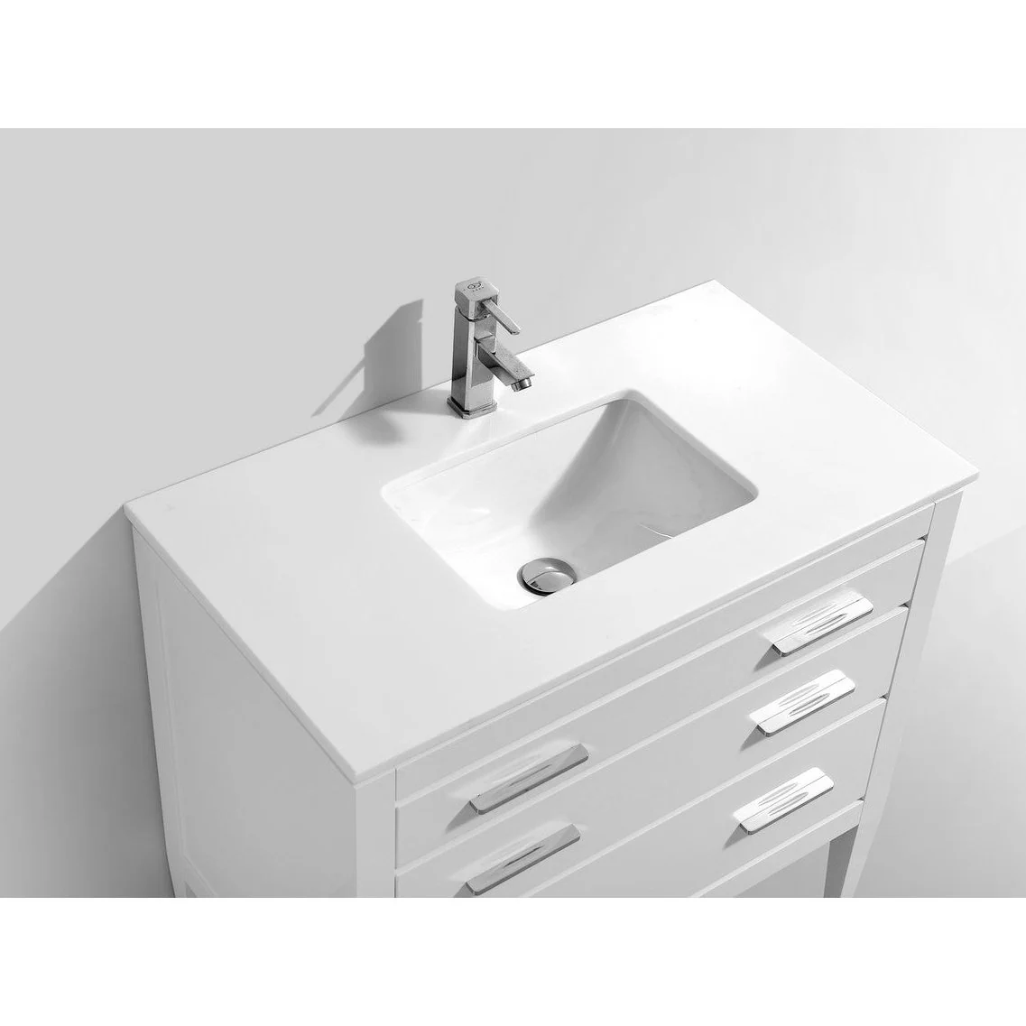 KubeBath Eiffel Gloss White Vanity with Quartz Counter Top - Image 15