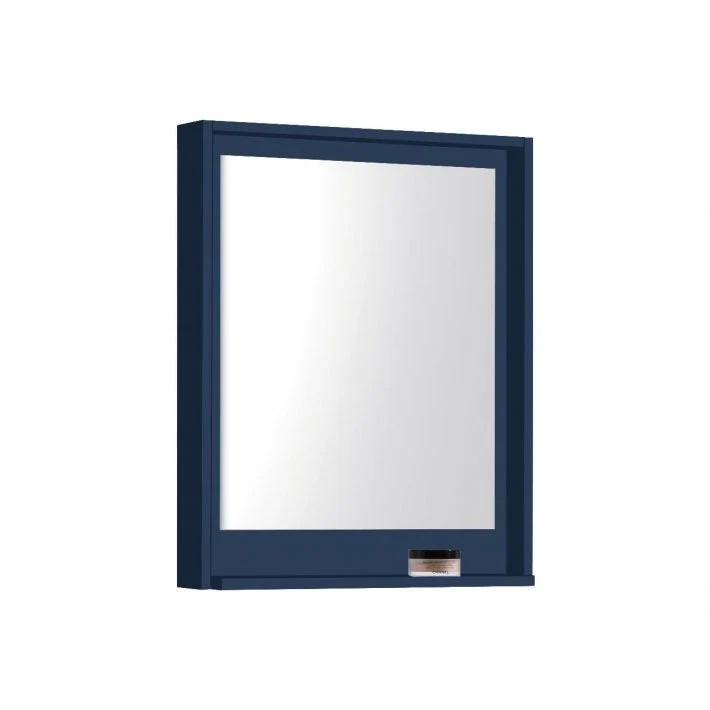 KubeBath Kube 24" Blue Finish Framed Mirror With Shelve - Image 2