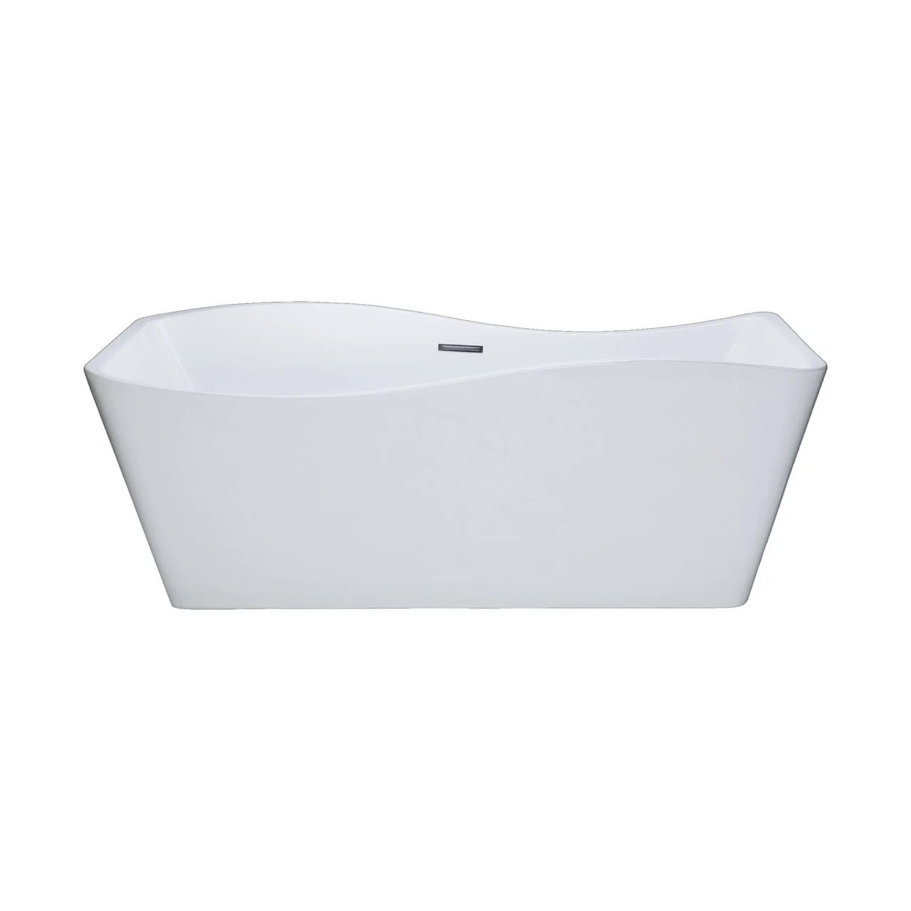 KubeBath Kube Ondulato 59" Free Standing Bathtub - Image 3