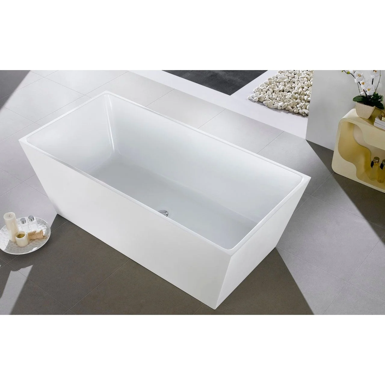 KubeBath Kube Squadra Free Standing Bathtub - Image 10