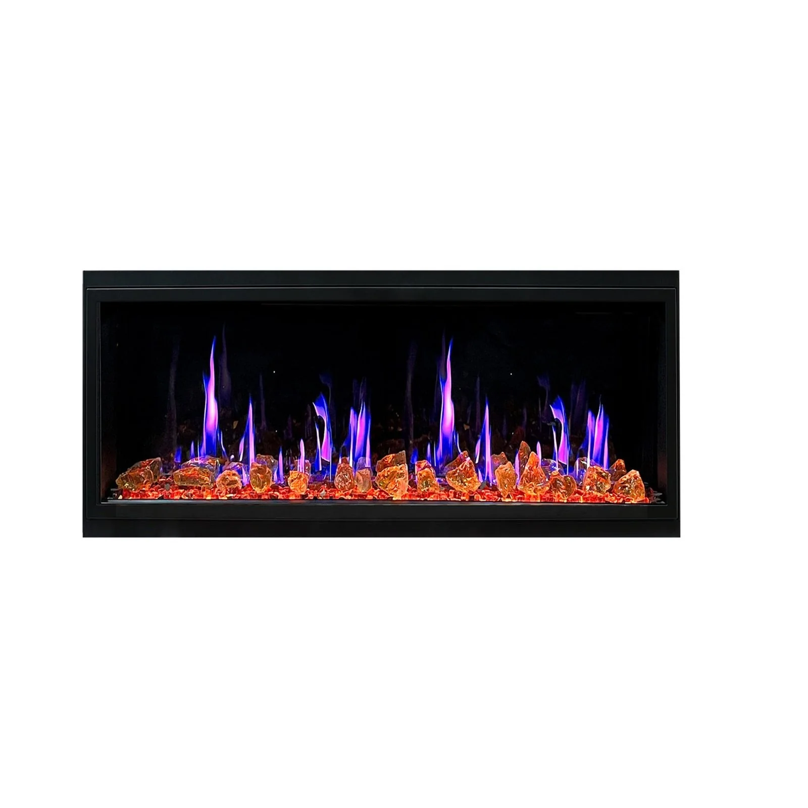 Litedeer Homes Latitude 45" Smart Electric Fireplace with Reflective Amber Glass - ZEF45XA - Image 7