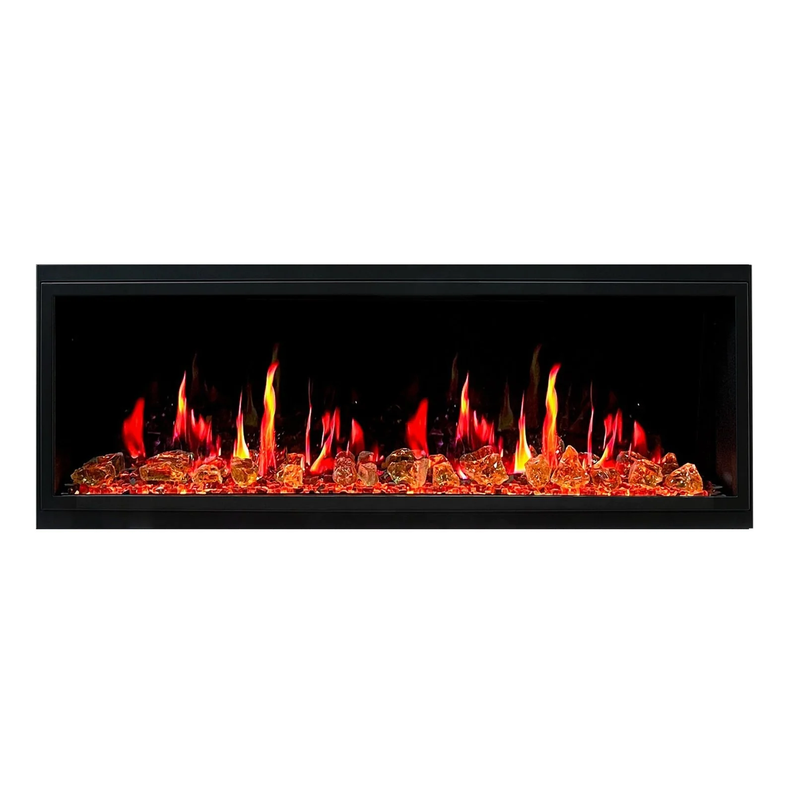 Litedeer Homes Latitude 55" Smart Electric Fireplace with Reflective Amber Glass - ZEF55VA - Image 2