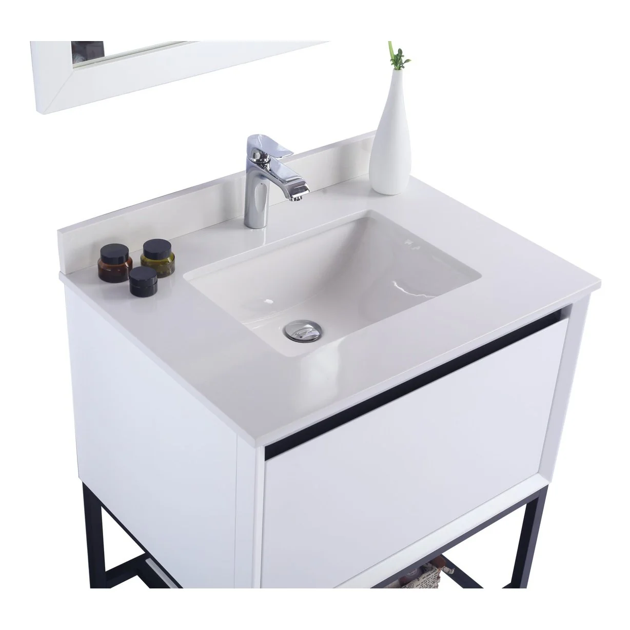Laviva Alto 30" White Bathroom Vanity with White Quartz Countertop 313SMR-30W-WQ - Image 4