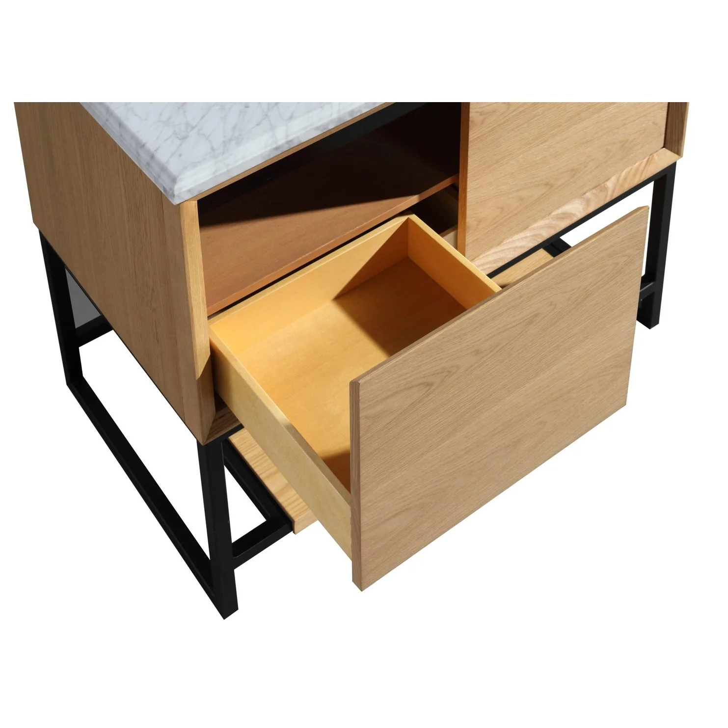 Laviva Alto 36" California White Oak Bathroom Vanity with White Carrara Marble Countertop 313SMR-36CO-WC - Image 6