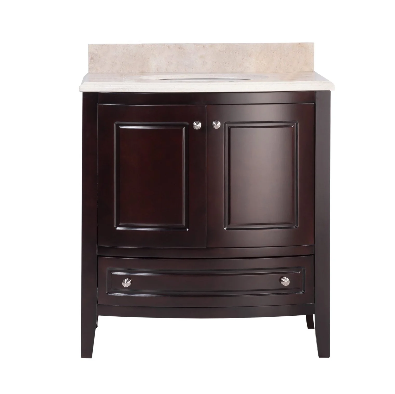 Laviva Estella 32" Brown Bathroom Vanity with Jerusalem Gold Marble Countertop 3130709-32B-JG - Image 8