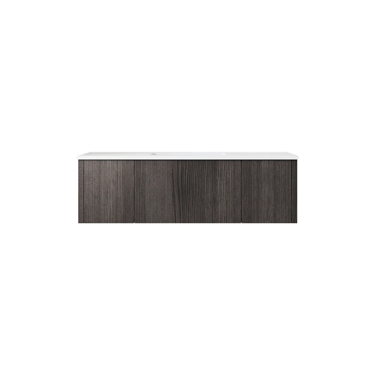 Laviva Legno 48" Carbon Oak Bathroom Vanity with Matte White VIVA Stone Solid Surface Countertop 313LGN-48CR-MW - Image 4