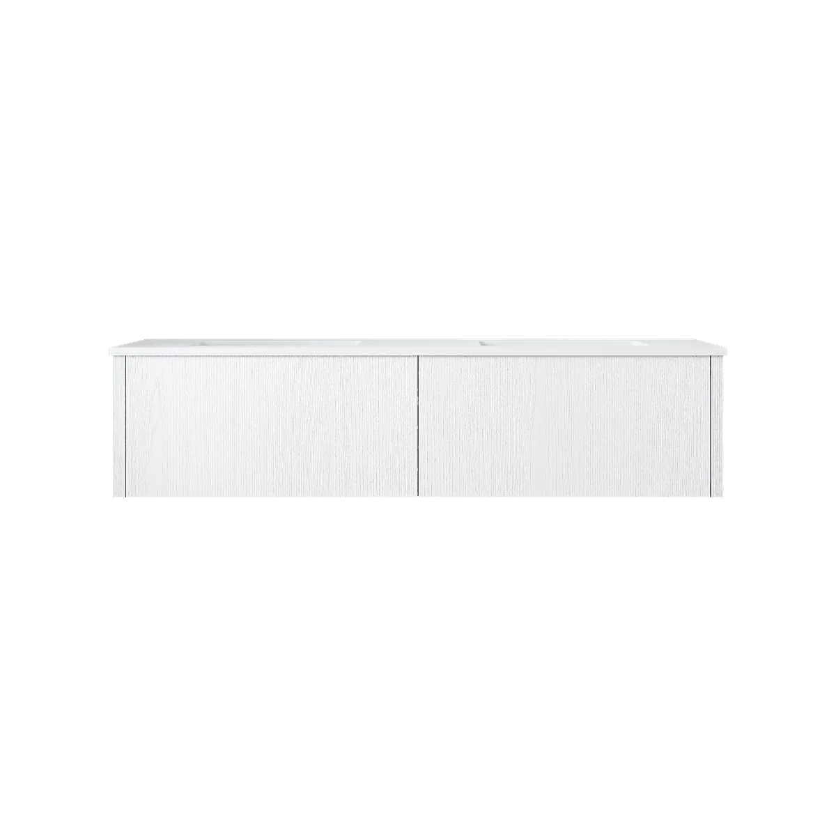 Laviva Legno 60" Alabaster White Double Sink Bathroom Vanity with Matte White VIVA Stone Solid Surface Countertop 313LGN-60DAW-MW - Image 4