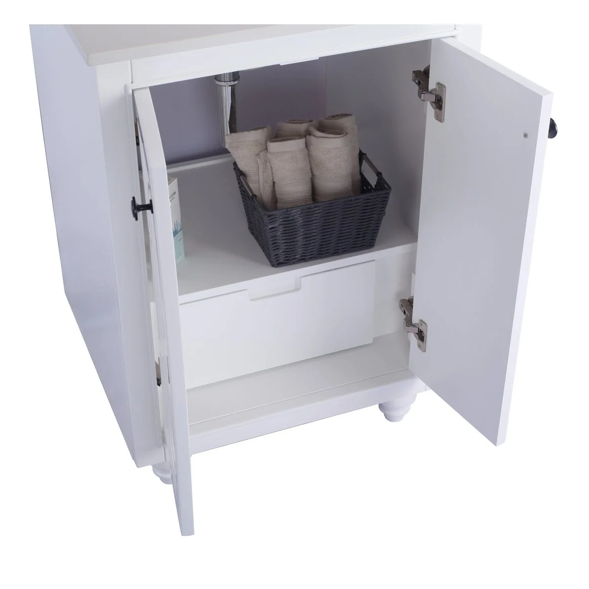 Laviva Odyssey 24" White Bathroom Vanity with White Quartz Countertop 313613-24W-WQ - Image 2
