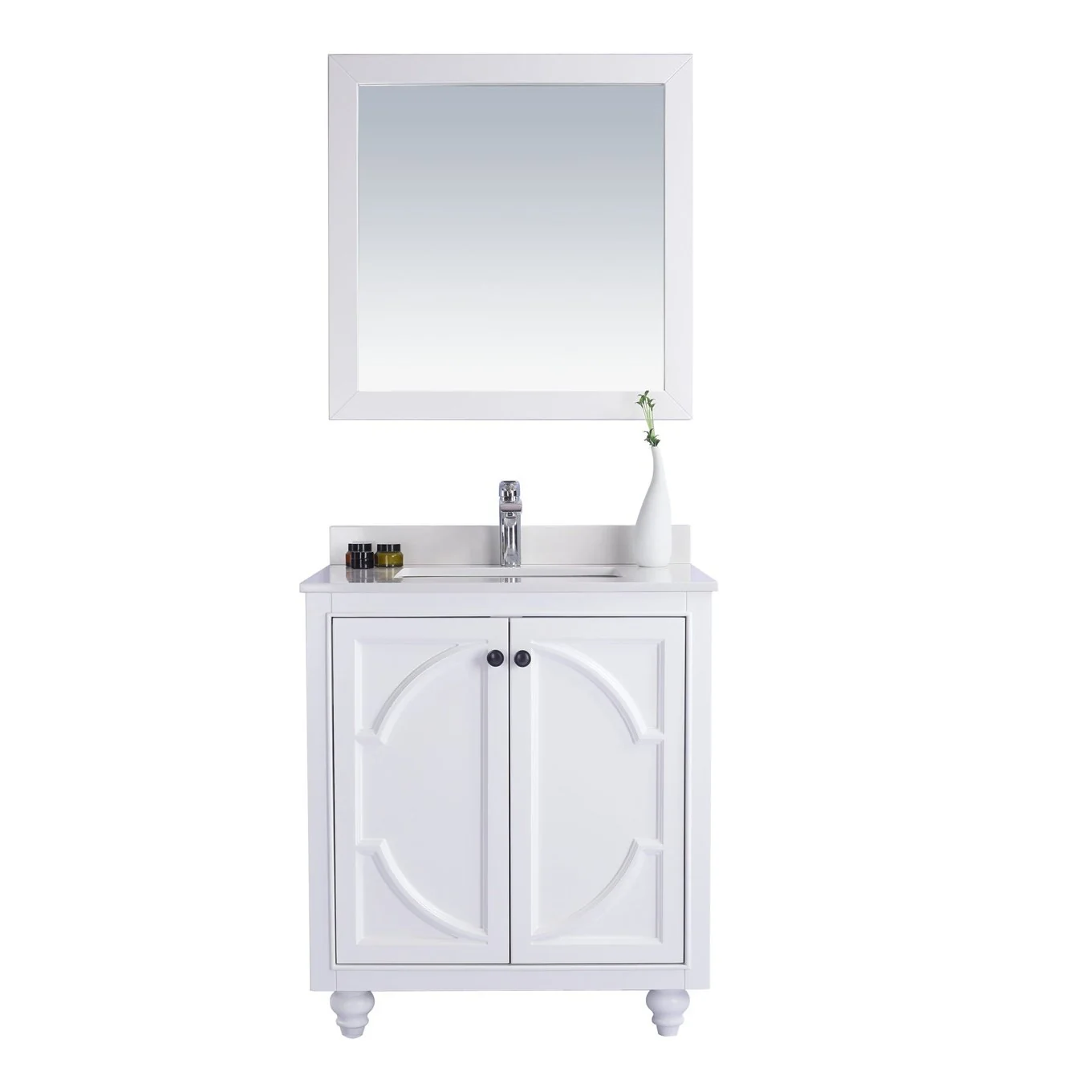 Laviva Odyssey 30" White Bathroom Vanity with White Quartz Countertop 313613-30W-WQ - Image 5