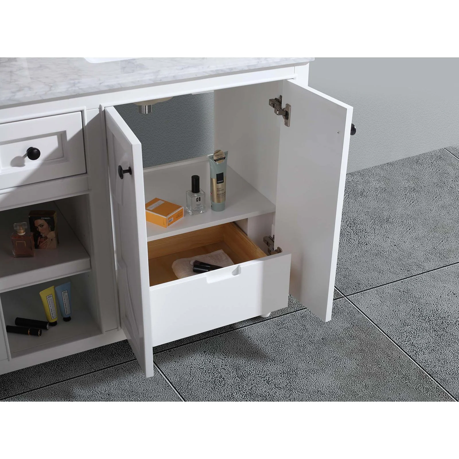 Laviva Odyssey 60" White Double Sink Bathroom Vanity Cabinet 313613-60W - Image 5