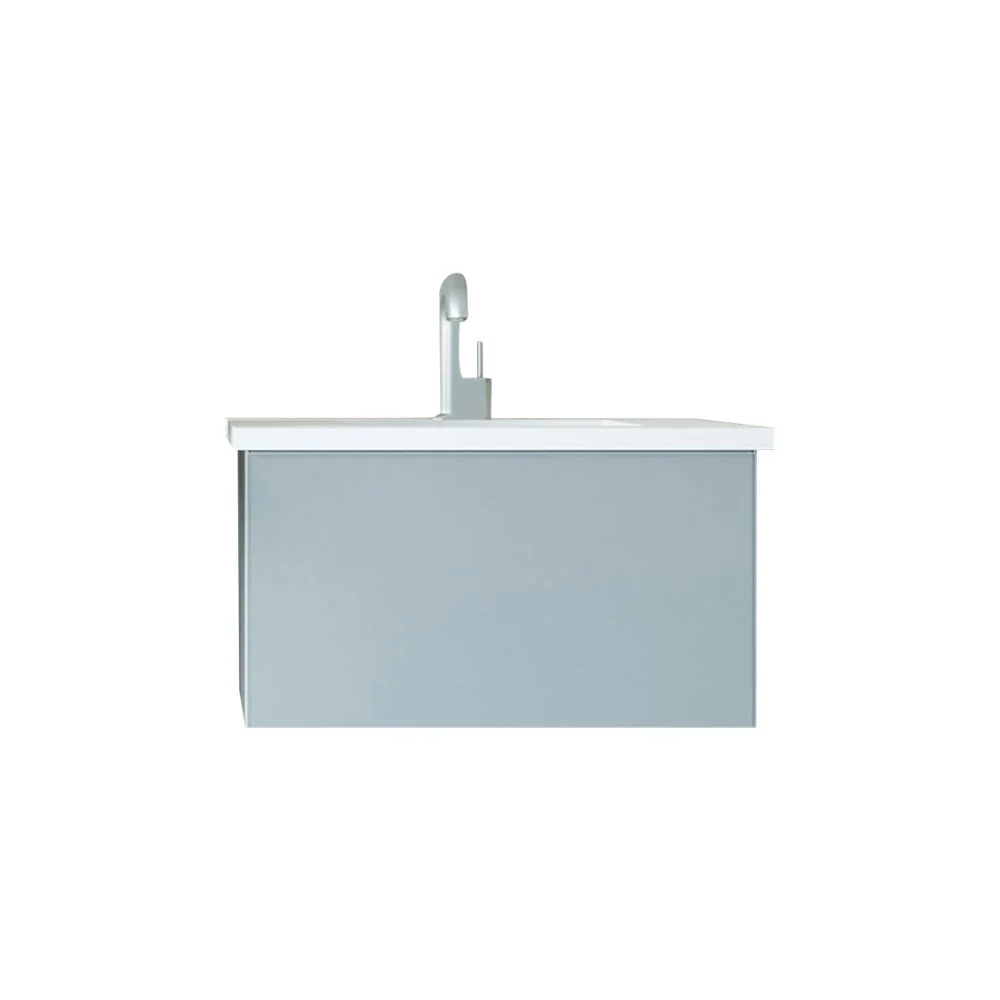 Laviva Vitri 30" Fossil Grey Bathroom Vanity with VIVA Stone Matte White Solid Surface Countertop 313VTR-30FG-MW - Image 4